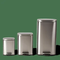 ADELE Poubelle à Pédale 30l Argent