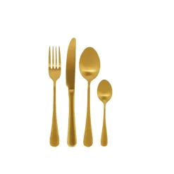 AXELLE Couverts 16 Pièces Doré