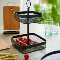 BLACK LUNAR Panier Carré 2 Pièces Noir