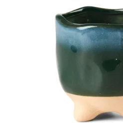CERAMIC Bougie Dans Un Pot Bleu