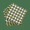 CHECK GREEN Set De 20 Serviettes Vert