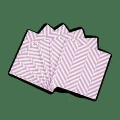 CHEVRON Set De 20 Serviettes Mauve