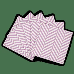 CHEVRON Set De 20 Serviettes Mauve