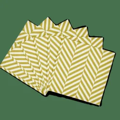 CHEVRON Set De 20 Serviettes Vert