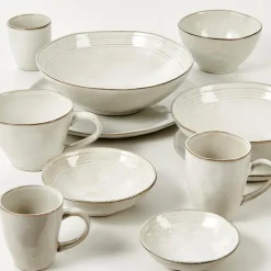 EARTH MARL Assiette Plate Crème