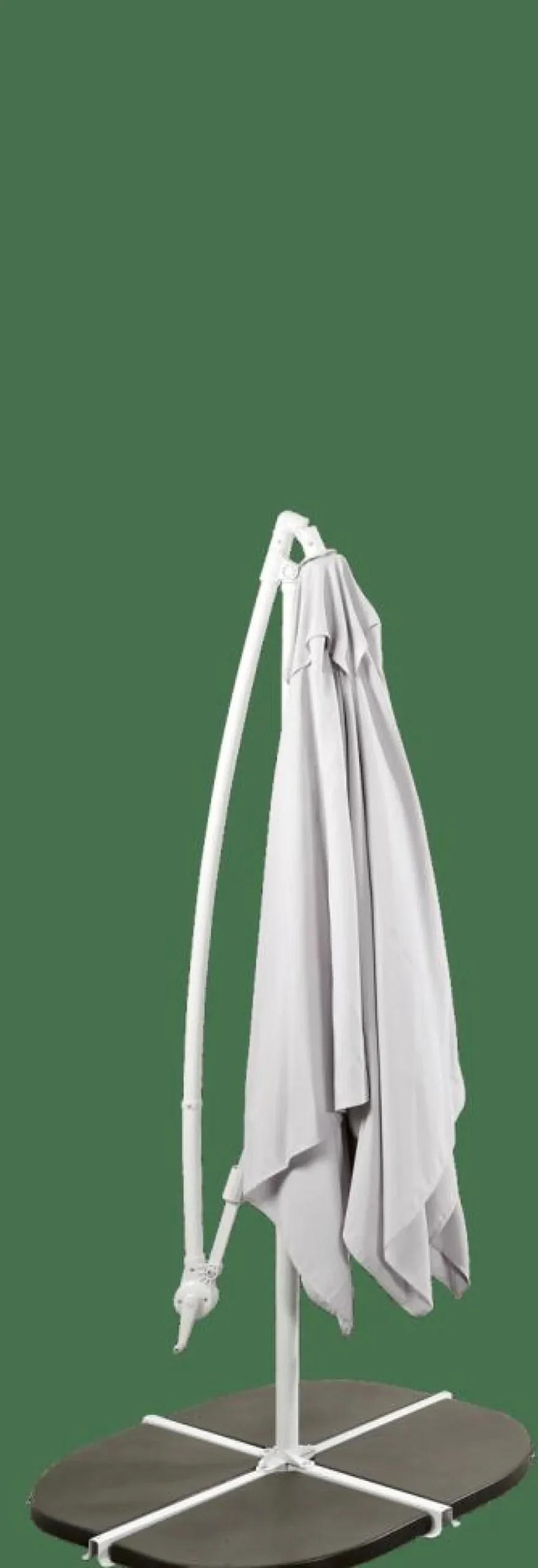 FIJI Parasol Déporté Sans Pied De Parasol Gris Clair