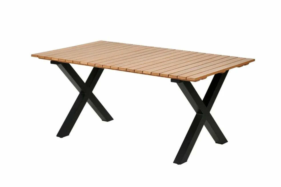 FORMAX Table De Jardin Avec Pieds X Natural/noir