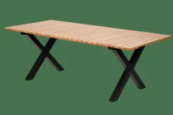 FORMAX Table De Jardin Avec Pieds X Natural/noir
