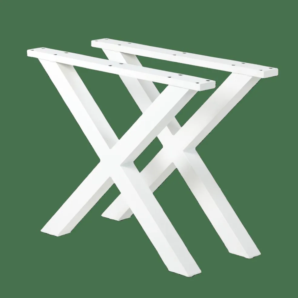 FORMAX Table De Jardin Avec Pieds X Natural/blanc