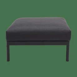 HANNA Lounge Teck Repose-pied Noir, Naturel