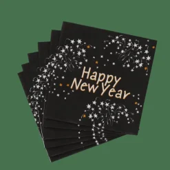 HAPPY NY Set De 20 Serviettes Vert
