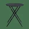 IMPERIAL Table Pliante Rond Noir