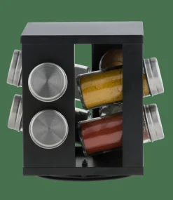 INDUSTRIA Carrousel à épices 8 Récipients Noir