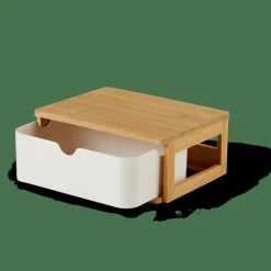 KONDO Organisateur 1 Tiroir Blanc, Naturel