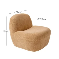 MIKE Fauteuil Brun