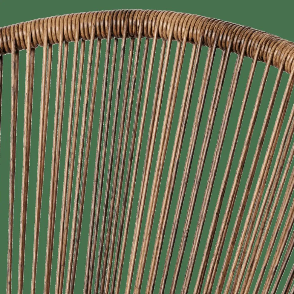 PAPAYO Chaise Lounge Avec Coussin Naturel