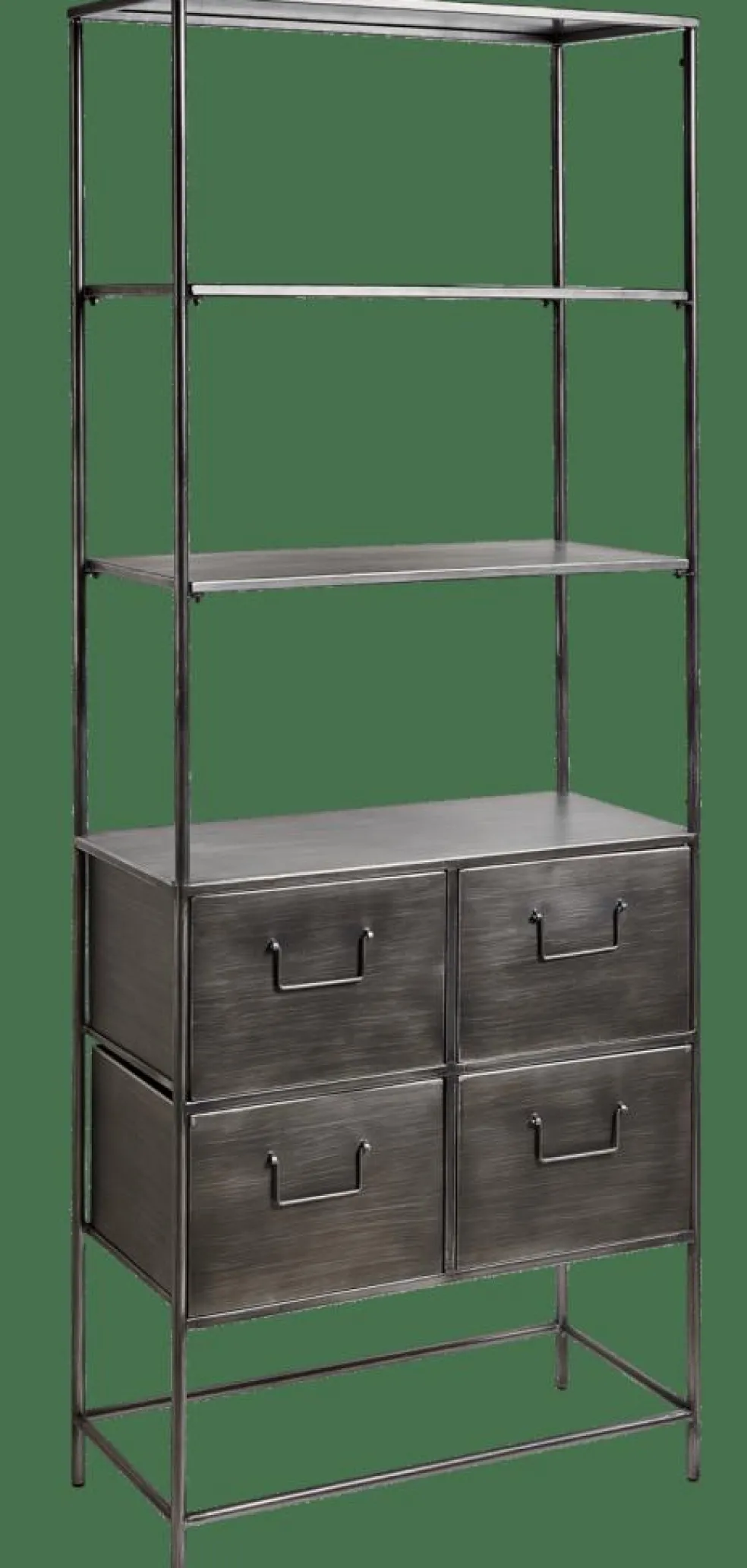 PHARMA Étagère Murale Avec 4 Tiroirs Noir