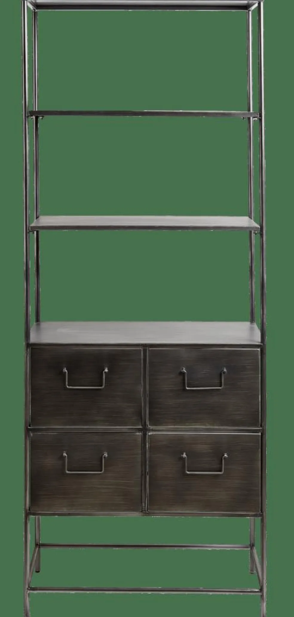 PHARMA Étagère Murale Avec 4 Tiroirs Noir