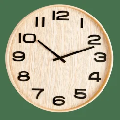 PLYWOOD Horloge Murale Naturel