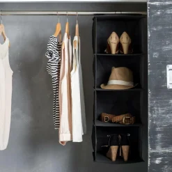 RANGO Système De Rangement 4 Compartiments Gris Foncé