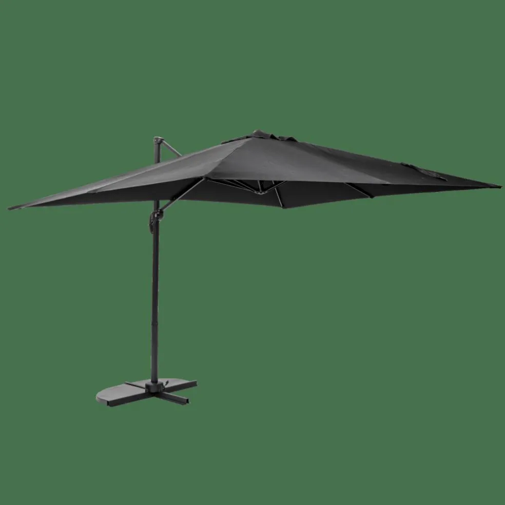 RIVA Parasol Déporté Sans Pied De Parasol Noir
