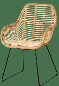 ROTAN Chaise De Salle à Manger Naturel