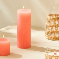 RUSTIC Bougie Côtelée Menthe