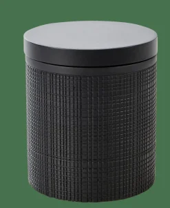 SAMOURAI Boîte à Coton Avec Couvercle Noir