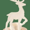 SCANDY DEER Porte-bougie Chauffe-plat Blanc, Naturel