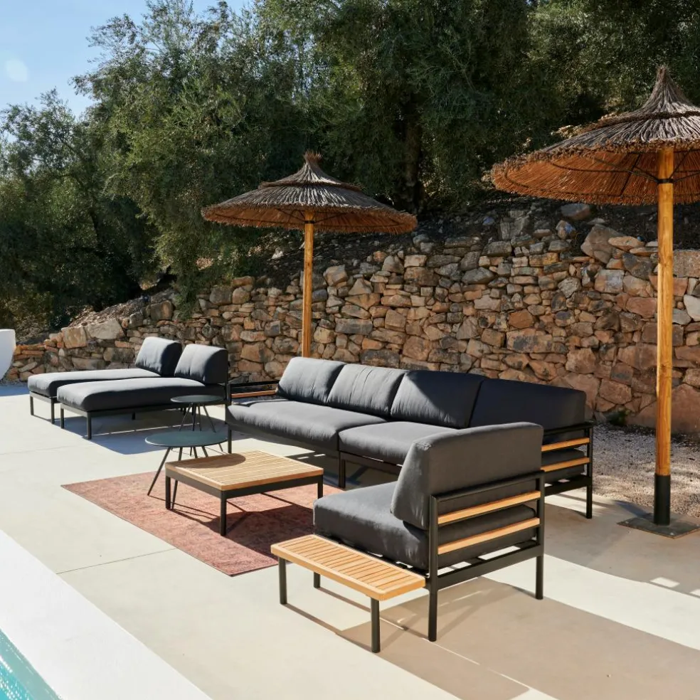 TEAK LUXE Chaise Longue Naturel