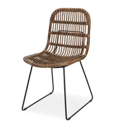 TOBA Chaise De Salle à Manger Noir, Brun