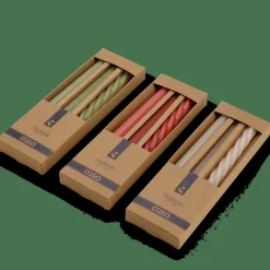 TRIO Set De 3 Bougies Vert