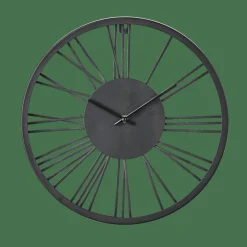 WHEEL Horloge Murale Noir